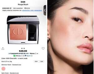 Dior Rouge Blush 959 Charnelle Satin Warm Nude. NIB!